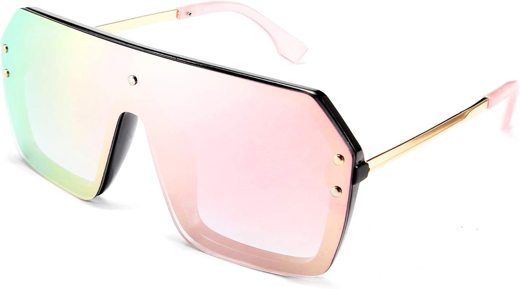 FEISEDY Classic Siamese One Piece Sunglasses Nice Rimless Stylish Retro Design for Women Men B257... | Amazon (US)