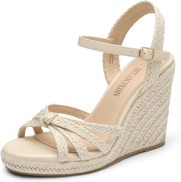 DREAM PAIRS Wedge Sandals for Women Dressy Summer, Platform Espadrille Strappy Casual Braided Hee... | Amazon (US)