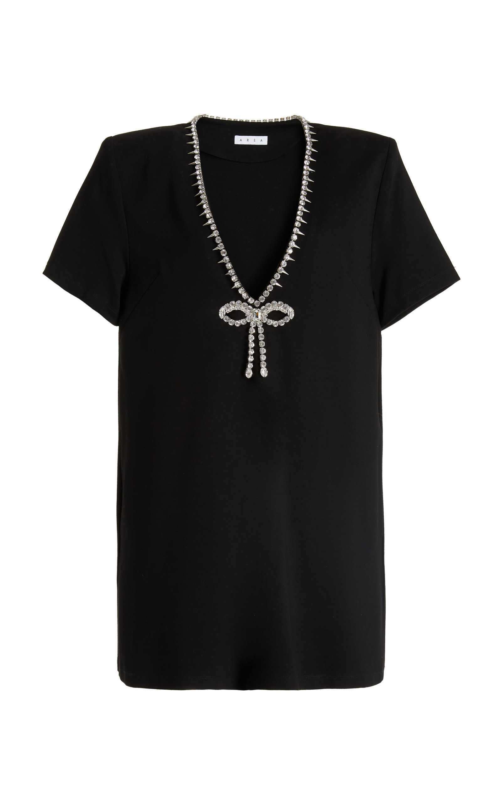 Crystal-Trimmed Jersey Mini T-Shirt Dress | Moda Operandi (Global)