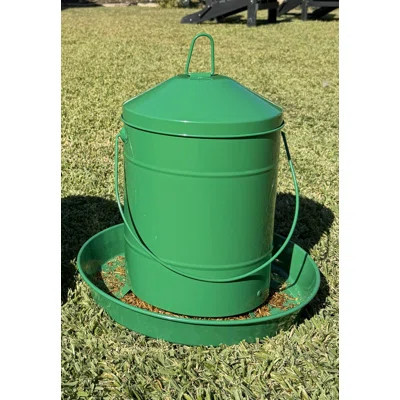 Zylina Powder Coated Metal Feeder 26 lbs - Green | Wayfair North America