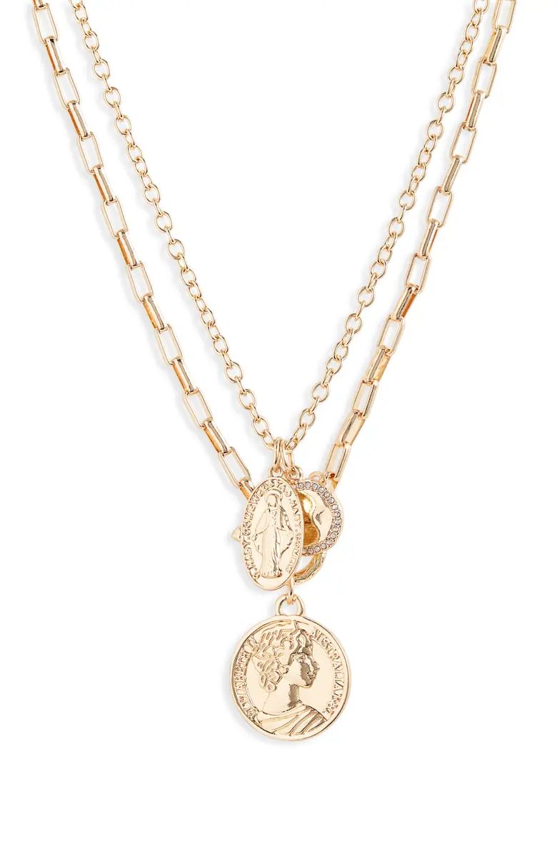 Layered Chain Medallion Necklace | Nordstrom