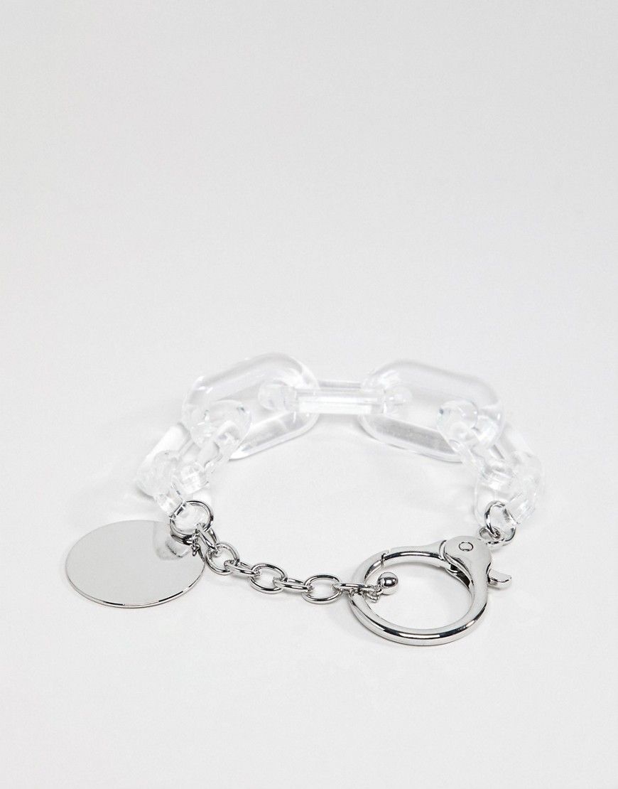 ASOS DESIGN bracelet with resin links in silver - Gold | ASOS US