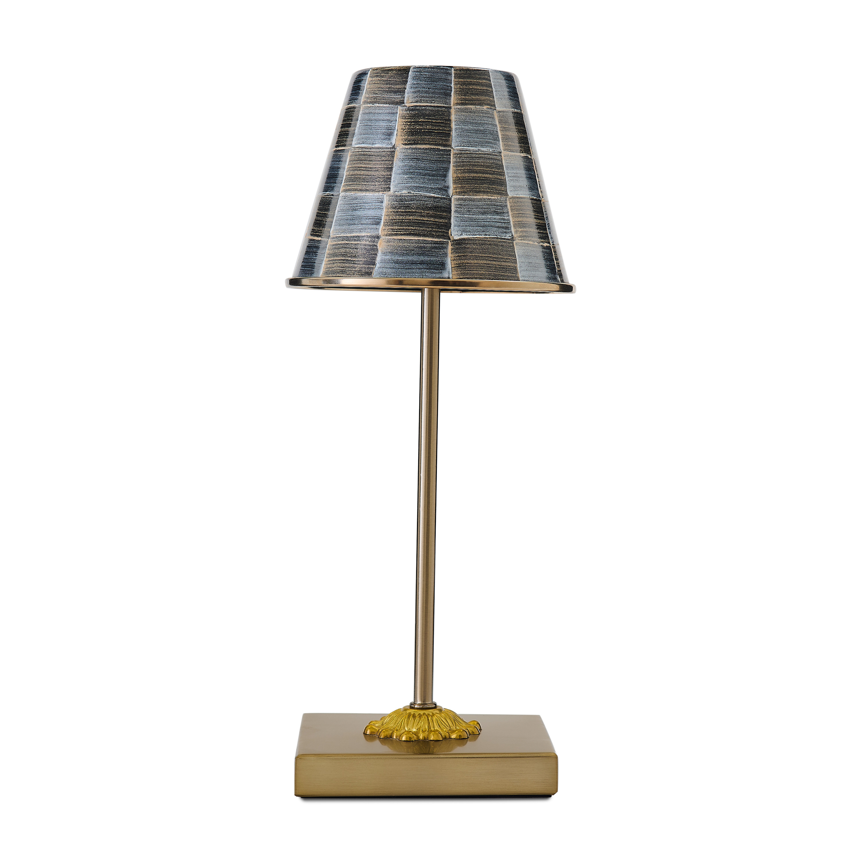 MacKenzie-Childs Sophisticheck LED Rechargeable Cafe Table Lamp | MacKenzie-Childs