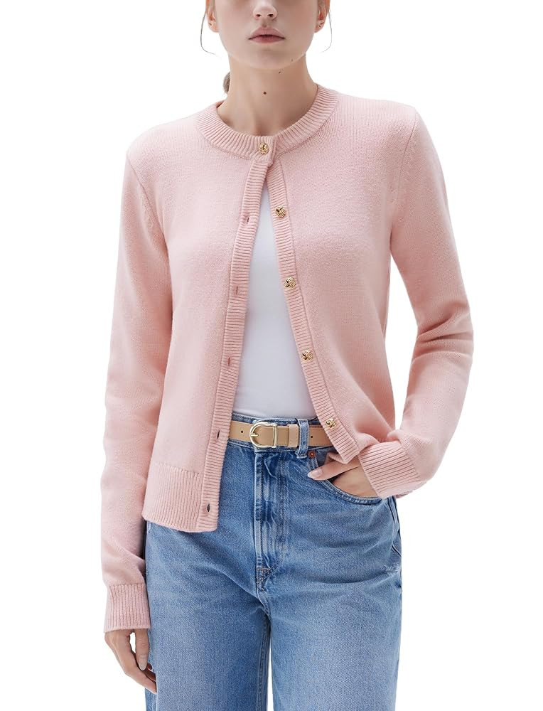SUUKSESS Women Chunky Cashmere Cardigan Sweaters Trendy Fall Fashion Button Up Long Sleeve Knit O... | Amazon (US)