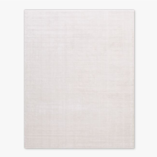 Kole Warm White Solid Performance Nylon Area Rug 8'x10' | CB2