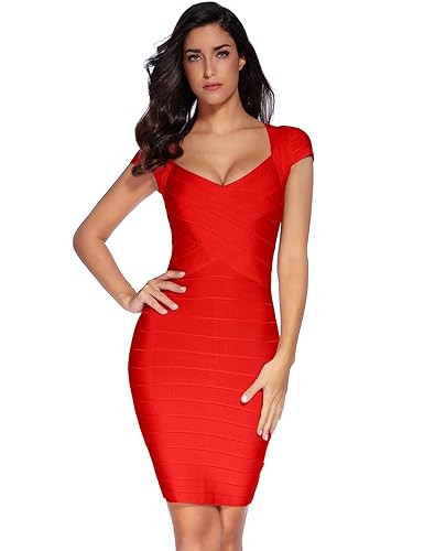 meilun Sexy Backless Lace-up Short Prom Homecoming Dress Short Sleeve Bodycon Cocktail Party Club... | Amazon (US)