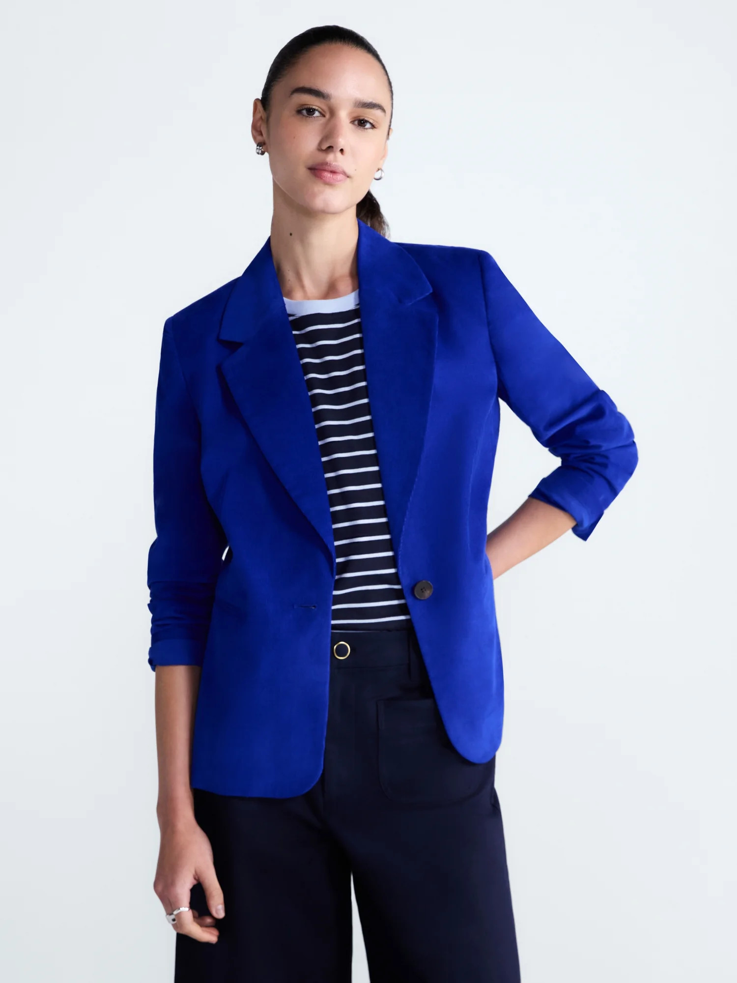 Free Assembly Women's and Women's Plus The Belmont Single Breasted Blazer, Sizes XS-4X - Walmart.com | Walmart (US)
