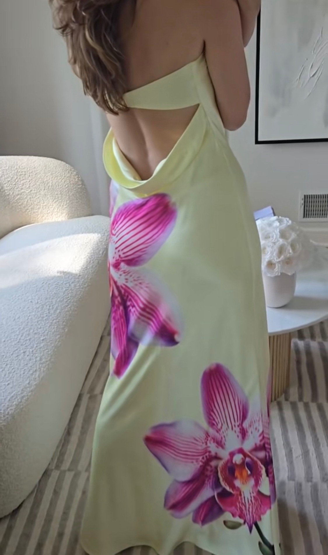 This dress runs a tad big you could size down if in between sizes, maxi dress, yellow, pink flowers, vacation, spring, summer.

#LTKootd