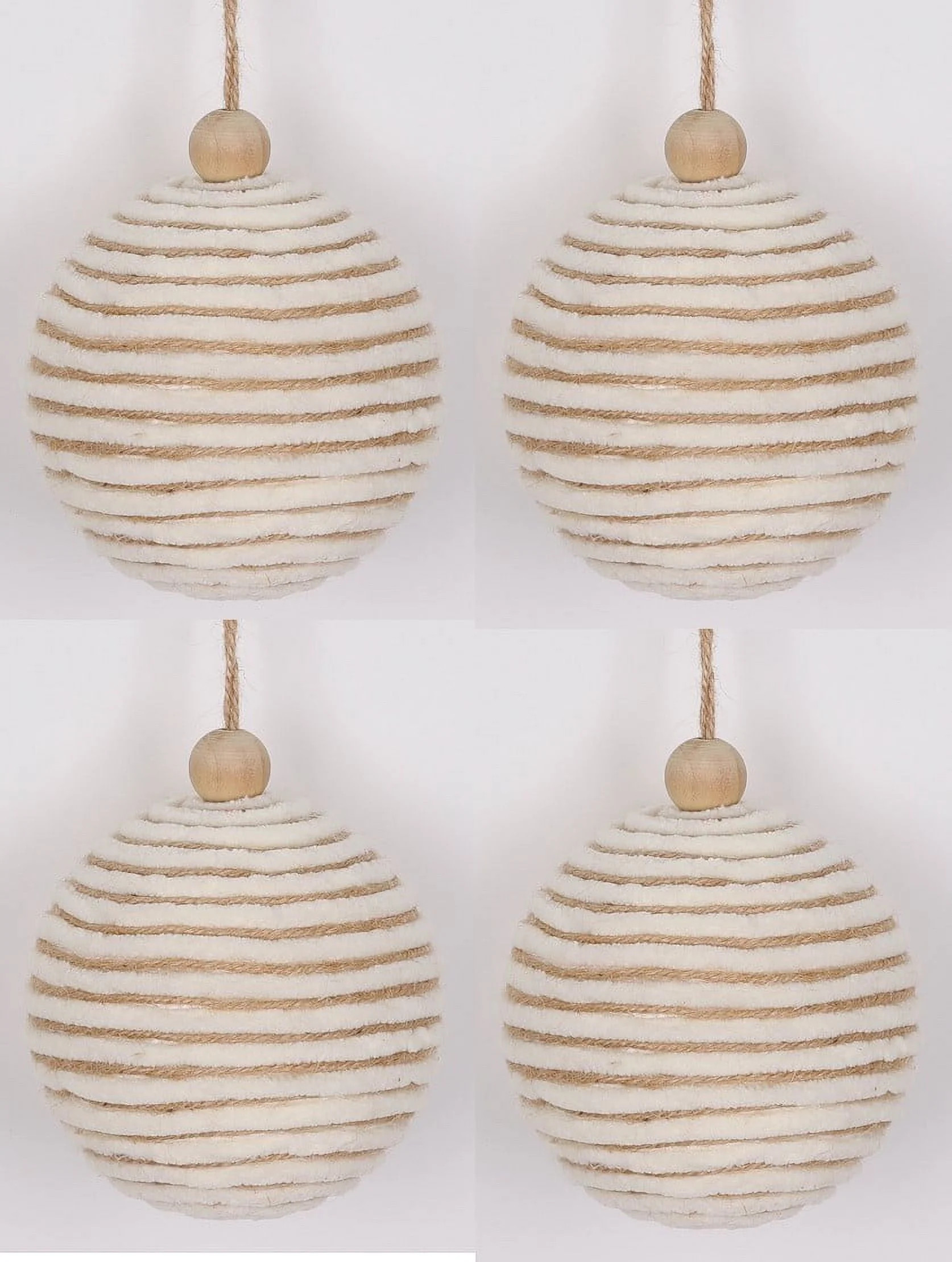 Fabric Ball Christmas Ornament, Beige, 4 in, by Holiday Time - Walmart.com | Walmart (US)