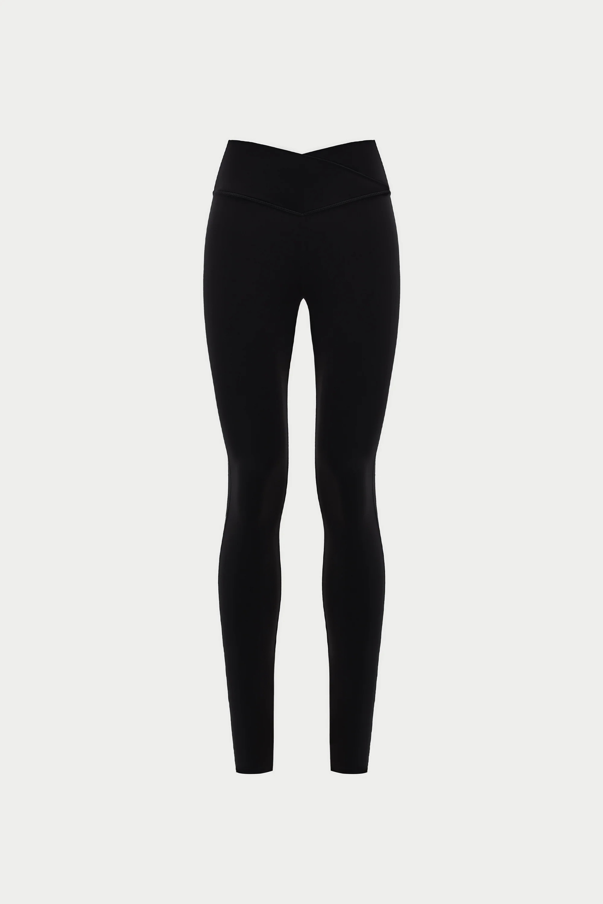 Sculpting Stretch Crossover Waistband Leggings - Black | The Couture Club