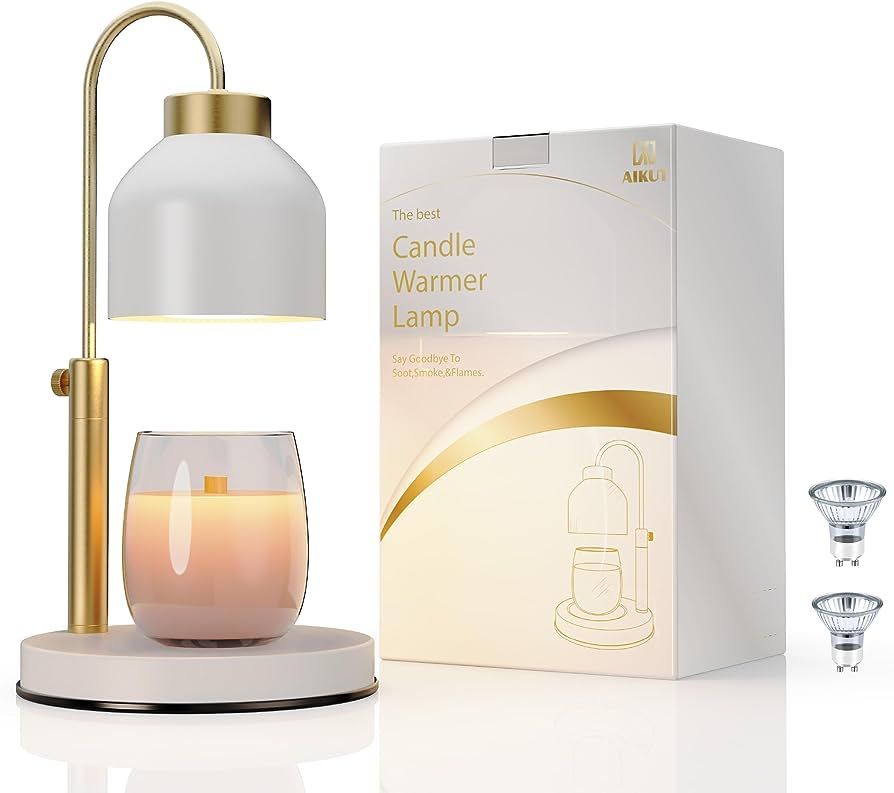 Candle Warmer Lamp, with 2 Bulbs,Timer & Dimmer,Compatible with Large Yankee Candle Jars,3 Wick C... | Amazon (US)