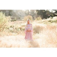 Gwen Gown • Bell Sleeve Maternity Long Off The Shoulder Bridesmaid Dress | Etsy (US)