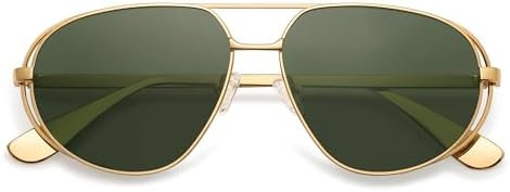 VANLINKER Retro Polarized Aviator Sunglasses for Women Men Classic Trendy Driving Sunglasses Desi... | Amazon (US)