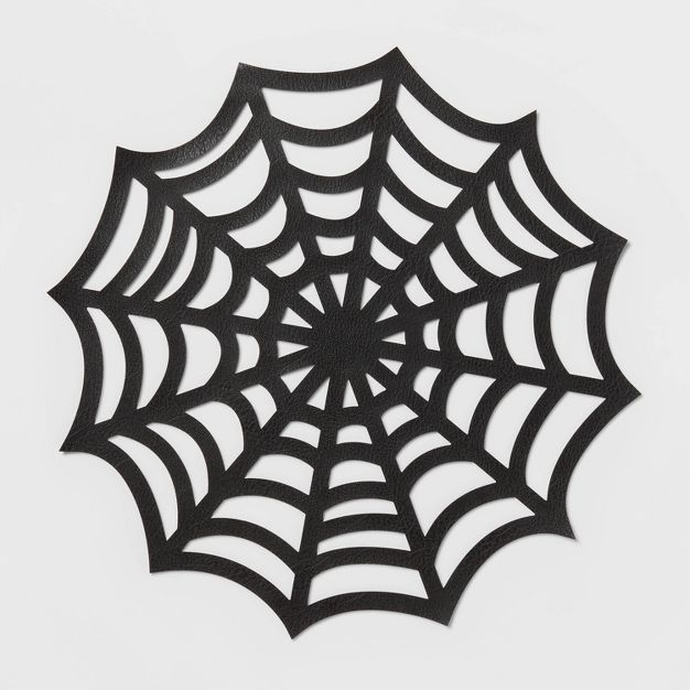 Halloween Faux Leather Web Charger - Threshold&#8482; | Target