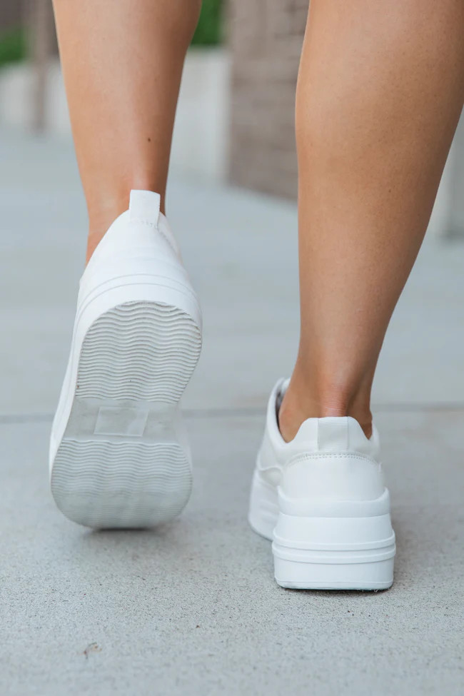 Cecilia Platform White Sneaker | Pink Lily