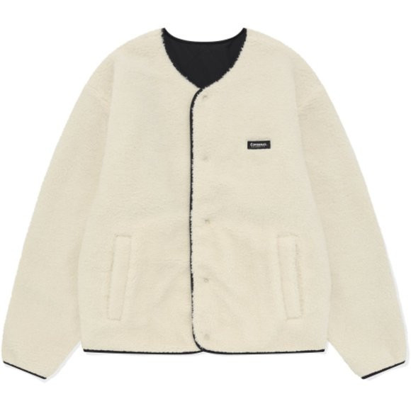 Reversible Comfy Boa Collarless Jacket Ivory | Poshmark