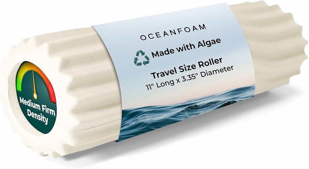 Oceanfoam Ripple Travel Foam Roller (11" x 3.35") Firm Mini Foam Roller for Physical Therapy, Dee... | Amazon (US)