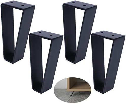 Osring 6 Inch Trapezoid Furniture Legs 4pcs, Solid Steel Furniture Hairpin Leg for Side Table, TV St | Amazon (US)