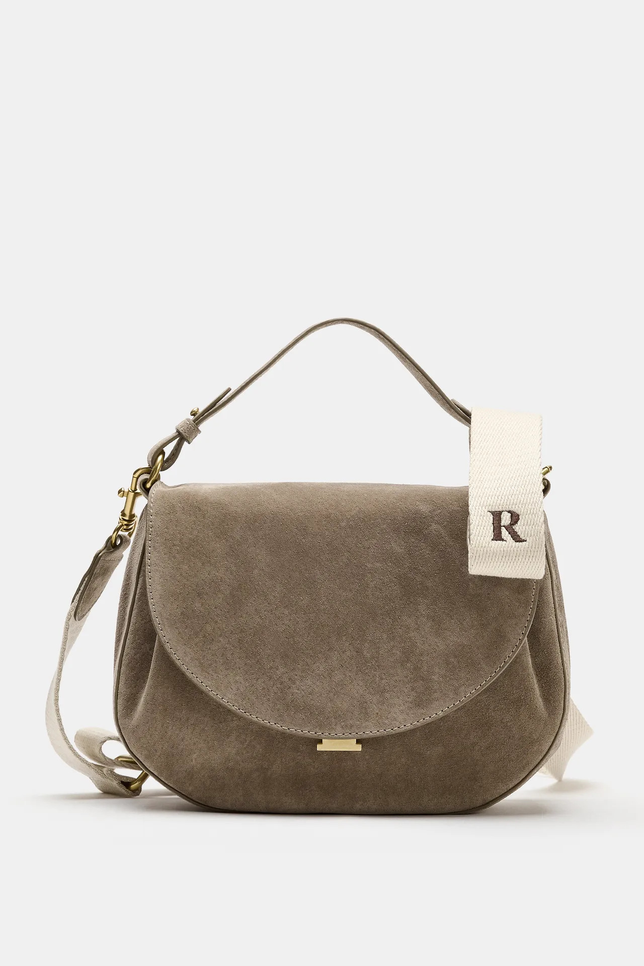 LEATHER FLAP CROSSBODY BAG | Zara US
