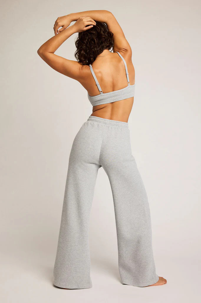 Waffle Knit Track Pant in Heather Grey | Negative Underwear