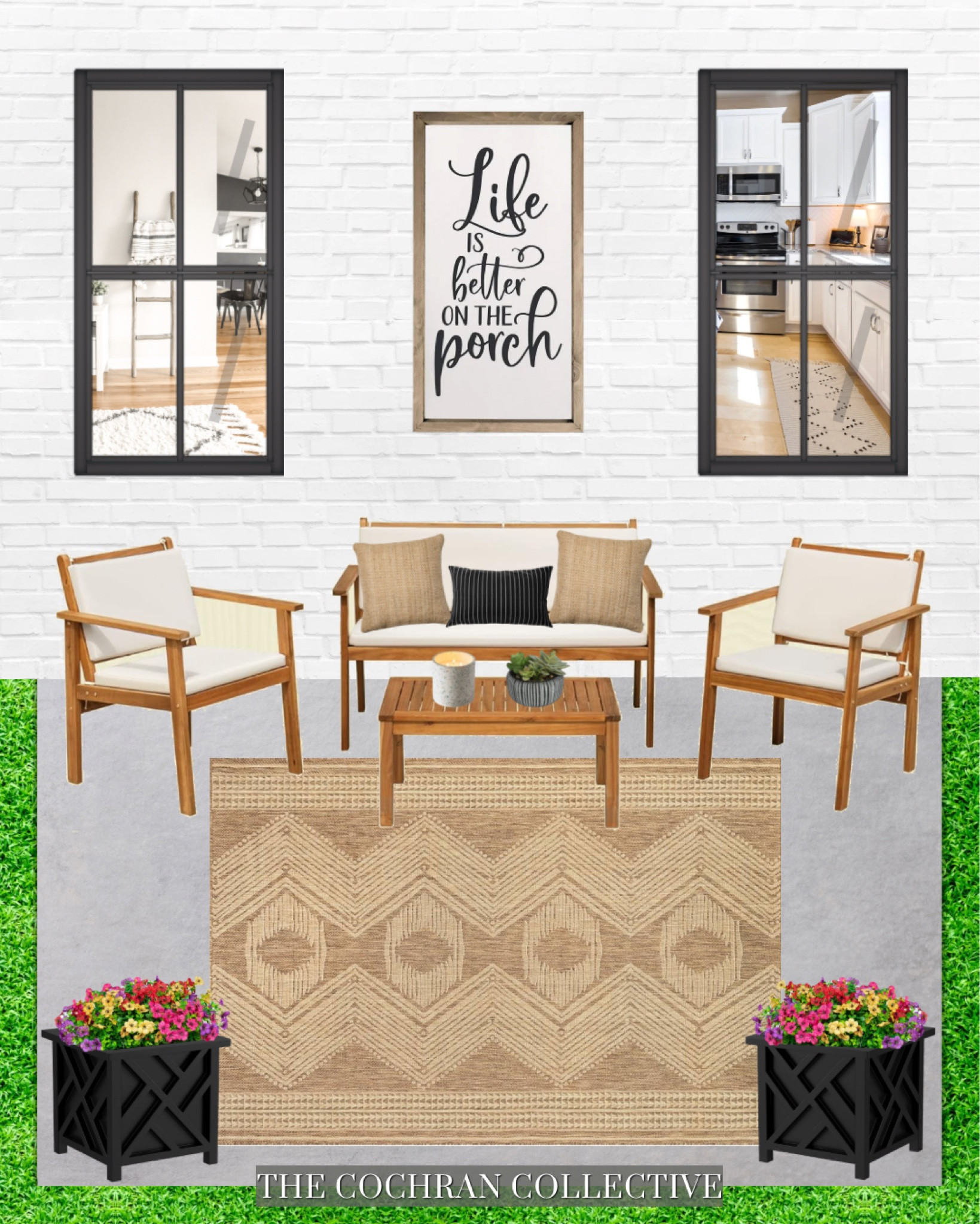 Outdoor patio mood board. Patio decor ideas. Outdoor furniture. Porch decor. Porch decorating ideas. Patio design. #patio #outdoordecor #patiodecor #spring #porch #porchdecor #moodboard #homeexterior 

#LTKstyletip #LTKsalealert #LTKhome