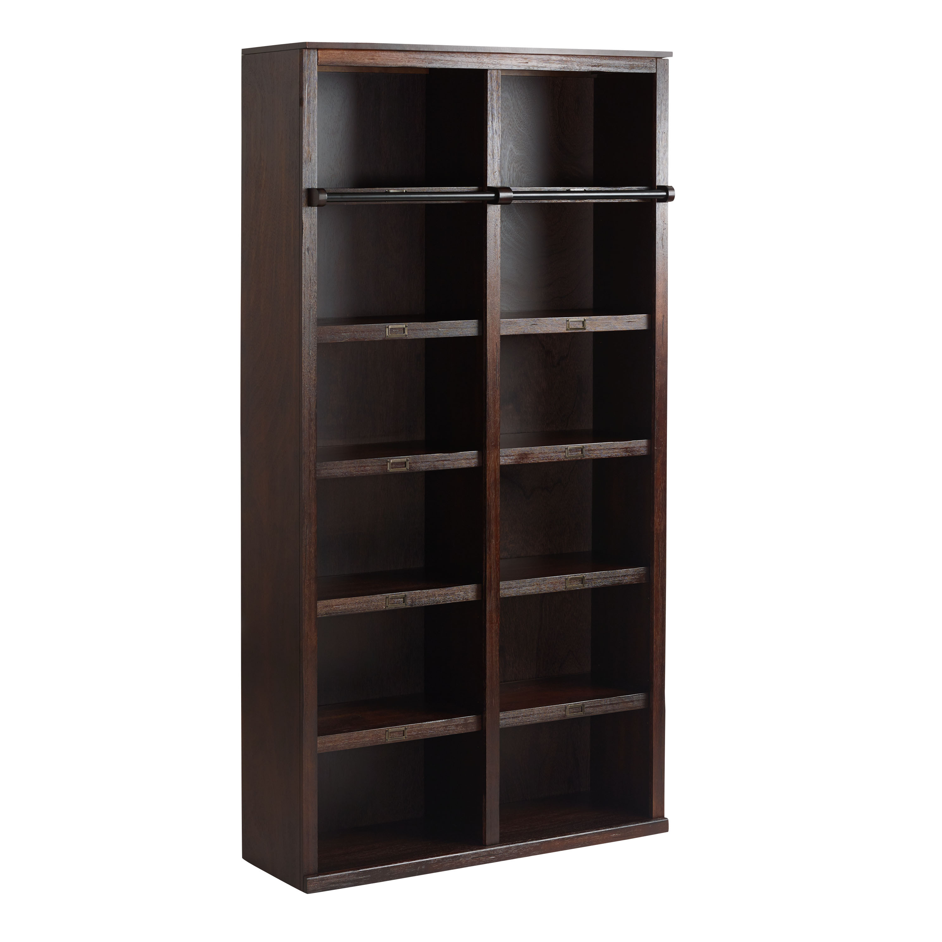 Augustus Roasted Cocoa Wood Library Bookshelf | World Market