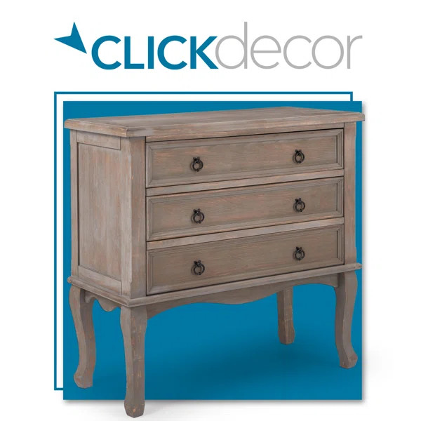 ClickDecor Thomas Antique Country Style Dresser Chest with 3-Drawers | Wayfair North America
