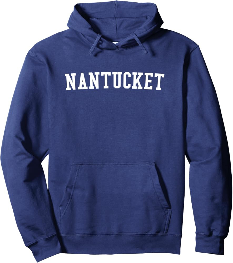 Nantucket Massachusetts Prep Block Lettering Vintage Style Pullover Hoodie | Amazon (US)