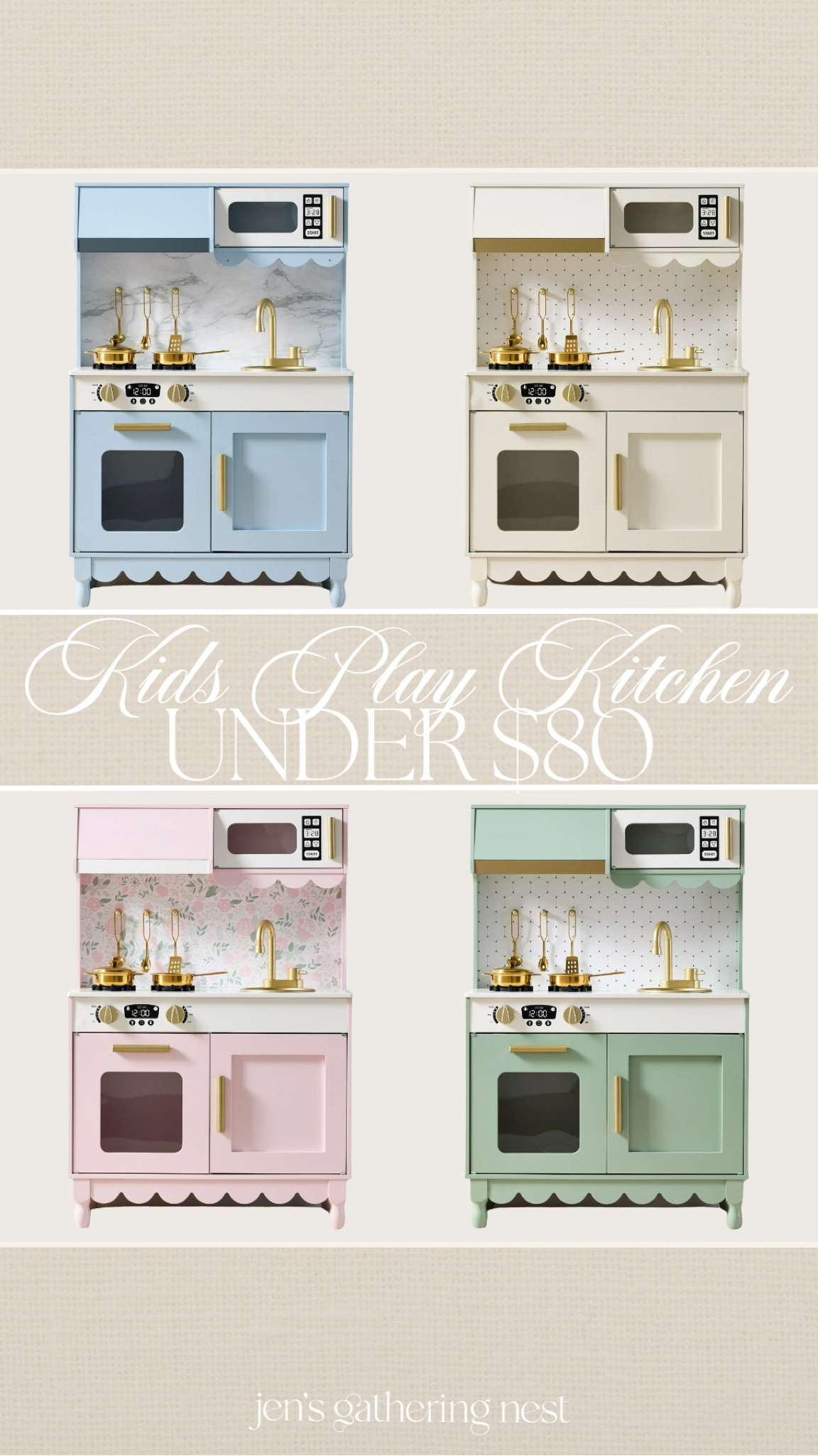 The sweetest play kitchens for the littles under $70. These are so cute for a playroom, kids room, playhouse, kids birthday gift and more 🤍 my fav is the cream color, what’s yours?

#playkitchen #scalloped #girlsroom #playroom #toddler #toddlergift #playhouse #walmartfind #kids #littlekids #girlsgiftidea #kidskitchen #kidsroom

#LTKFamily #LTKSaleAlert #LTKFindsUnder100

#LTKKids #LTKFamily #LTKFindsUnder100