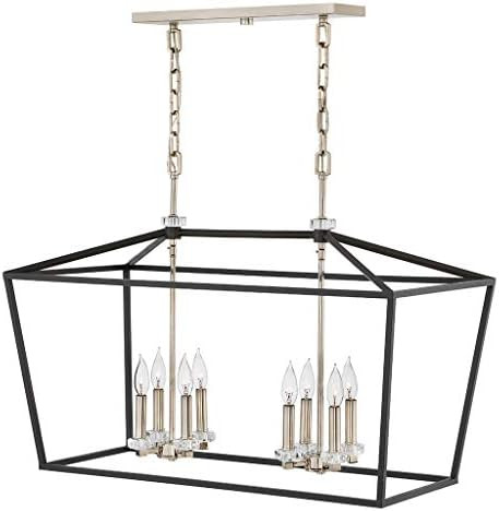 Hinkley Stinson Collection Eight Light Linear Chandelier, Black | Amazon (US)