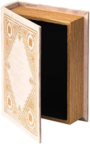 Vintiquewise QI003691.W Decorative Vintage Book Shaped Trinket Storage Box-White | Amazon (US)