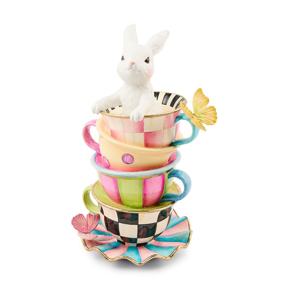 Frolic Spring Stacked Teacup Bunny | MacKenzie-Childs