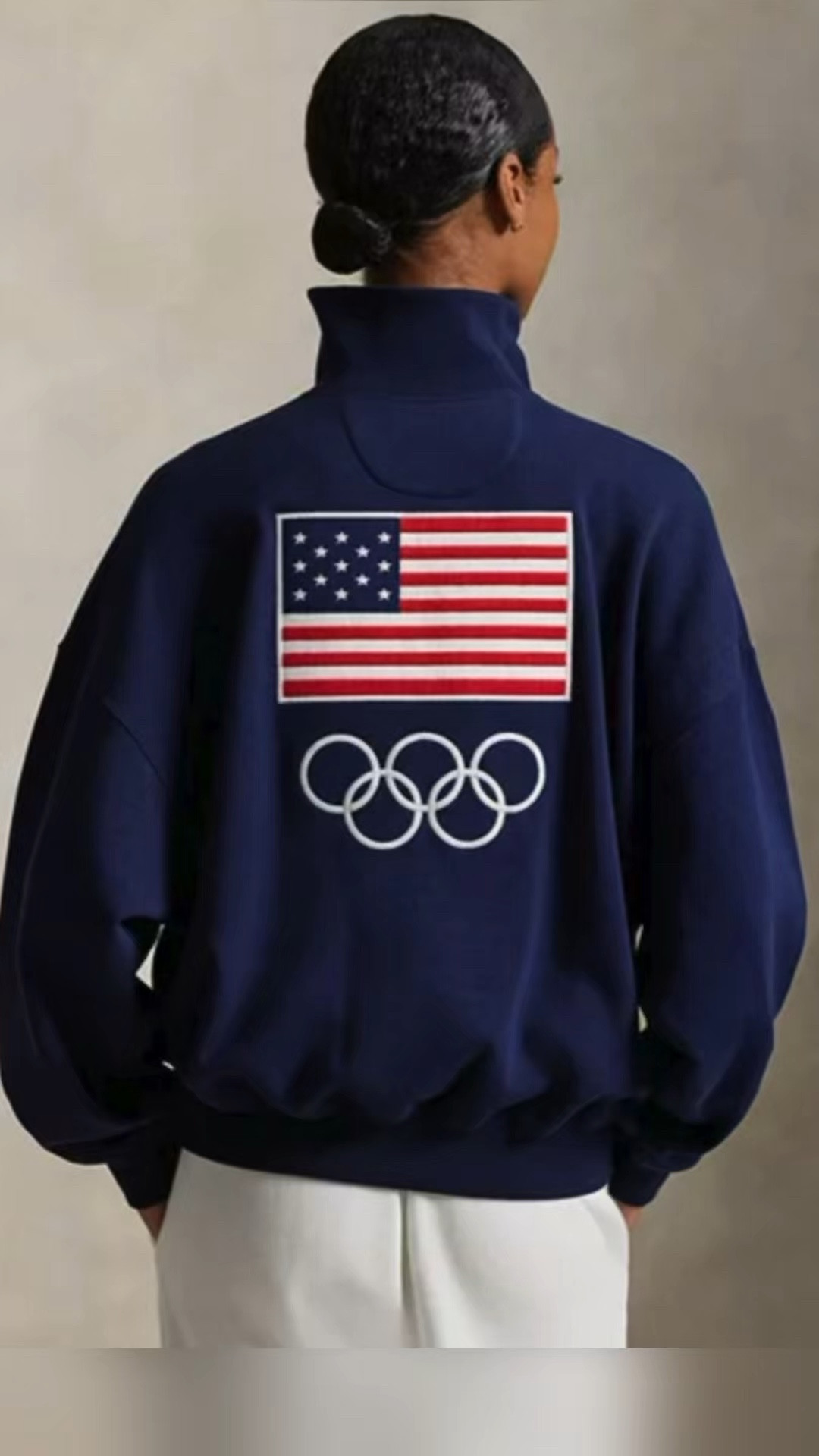 Olympic Team USA Buttoned Mock Neck Sweatshirt

* Mock neck
* Five-button half placket, Team USA-engraved metal buttons
* Long sleeves, dropped shoulders, ribbed cuffs
* Signature embroidered Pony at left chest
* American flag patch and the Olympic Rings embroidered at the center back

🔗https://bit.ly/RBHOUSEWIFE

#LTKootd #LTKSeasonal