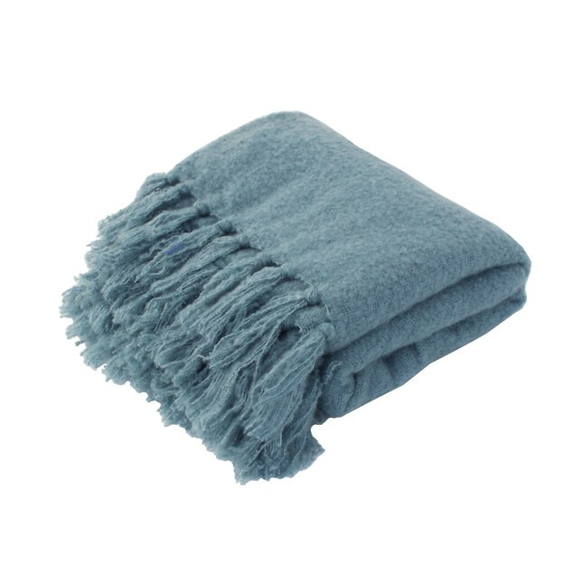 allen + roth Arctic Blue 50-in x 60-in Throw | Lowe's