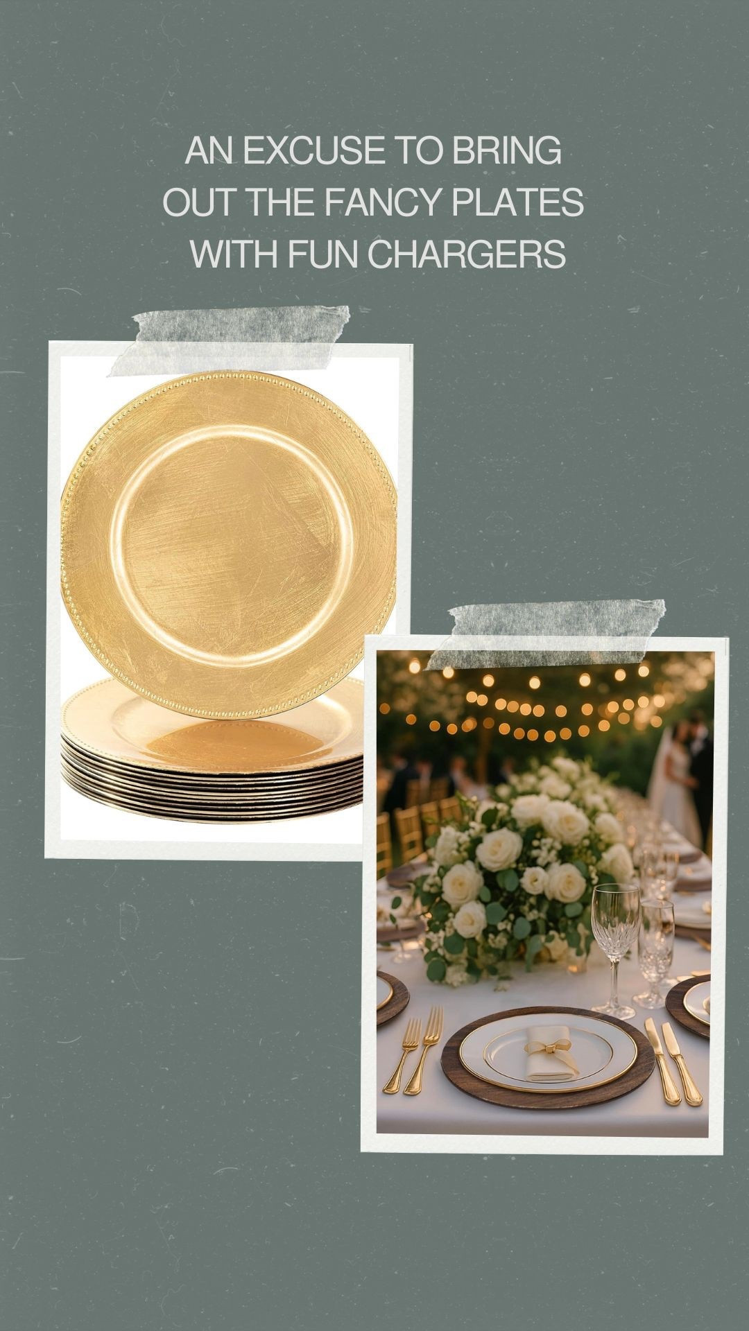 Need a poll on who uses chargers when hosting- they’re my favorite to bring out for the holidays!