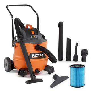 RIDGID 16 Gallon 6.5 Peak HP NXT Wet/Dry Shop Vacuum with Cart, Fine Dust Filter, Locking Hose an... | The Home Depot