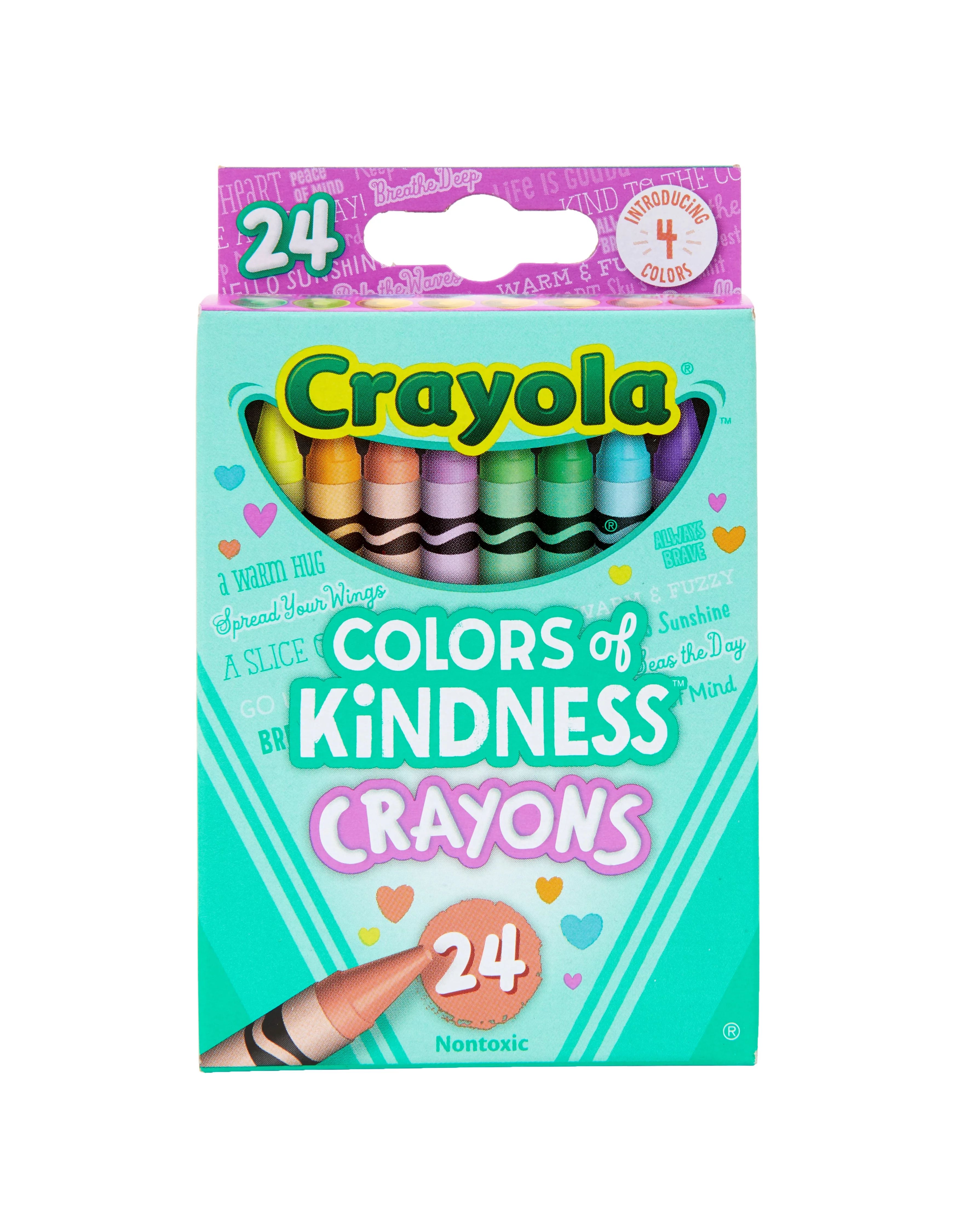 Crayola Colors of Kindness Crayons, 24 Count, Assorted Colors, Non-Toxic - Walmart.com | Walmart (US)