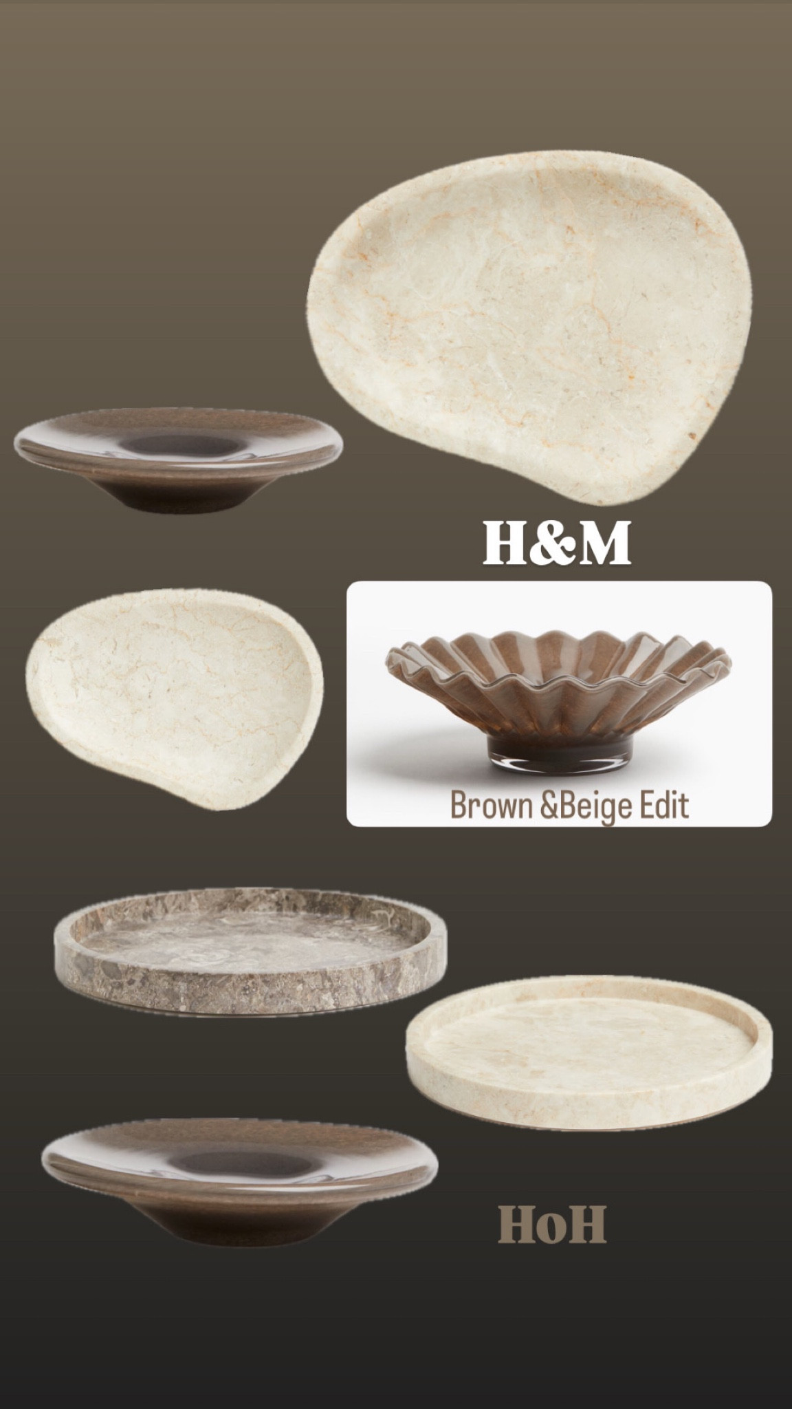 Brown & Beige decor 

New H&M home finds, marble trays, glass trays, brown decor, beige decor, neutral decor 

#LTKuk #LTKeurope #LTKhome