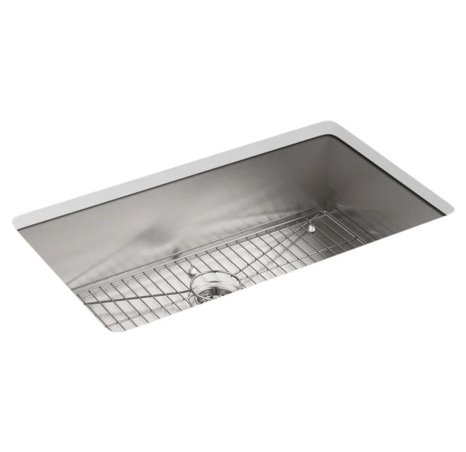 Vault 33" Single Basin Top-Mount/Under-Mount 18-Gauge Stainless Steel Kitchen Sink with SilentShi... | Build.com, Inc.
