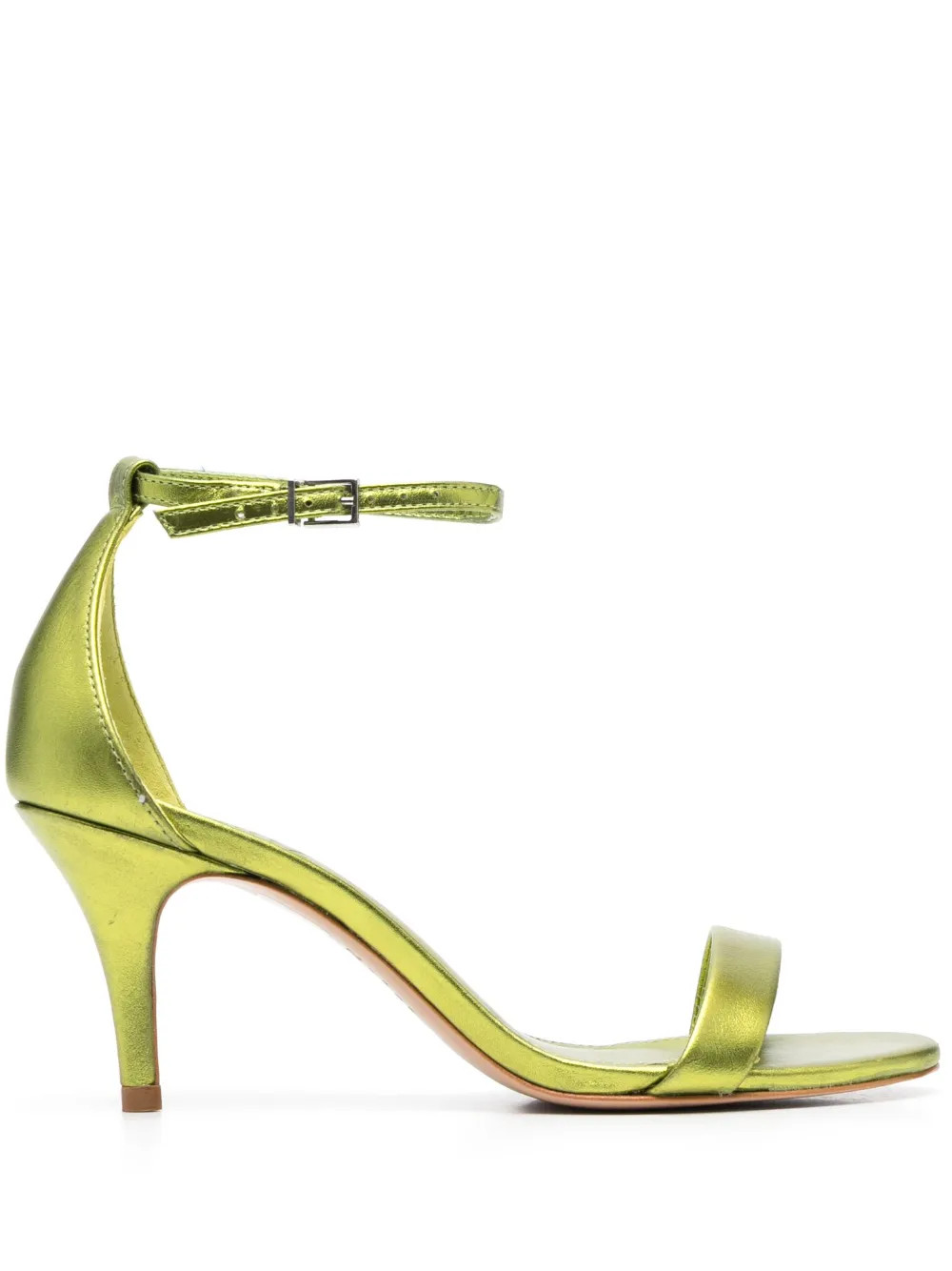 80mm metallic-effect leather sandals | Farfetch Global