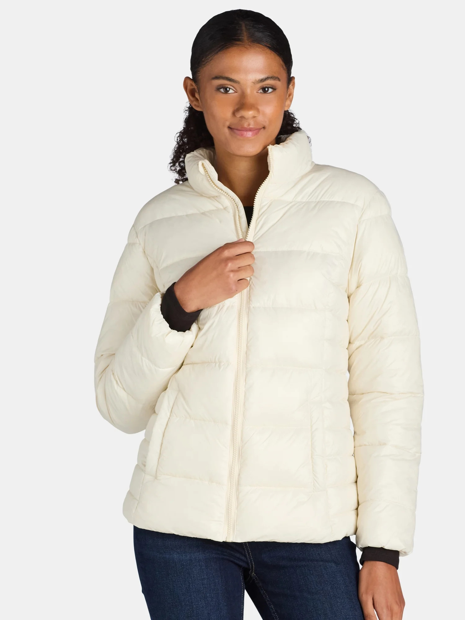 Time and Tru Women's and Women's Plus Puffer Jacket, Sizes XS-3X | Walmart (US)