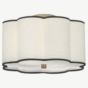 Robert Abbey 2139 Axis - Two Light Flushmount, Aged Brass Finish with White Acrylic Glass with Scall | Amazon (US)