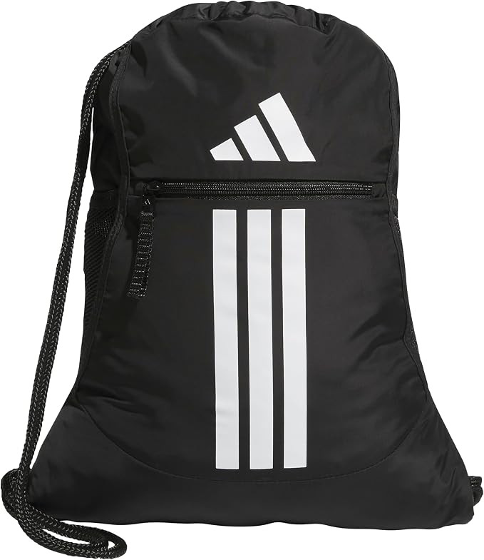 adidas Alliance Sackpack – Drawstring Backpack for Sports, Small Gym Bag, Black/3, OSFA | Amazon (US)