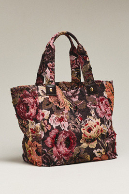 Floral Beaded Tote Bag | Anthropologie (US)