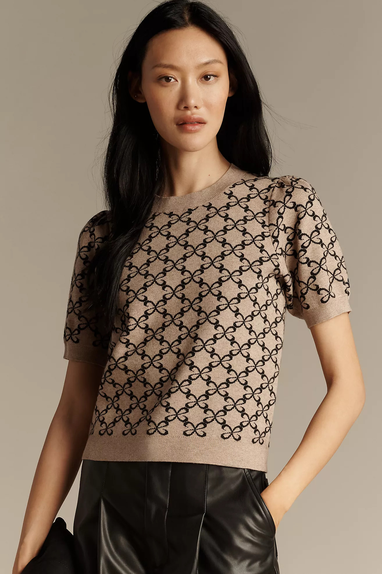 Maxine Puff-Sleeve Sweater Tee | Anthropologie (US)