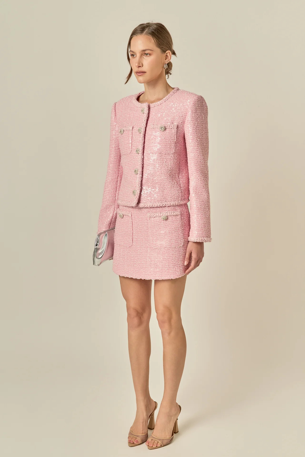 Robyn Rhinestone Mini Skirt | English Factory