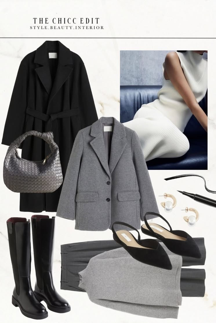 Shop the edit 🩶 Chic workwear 

#coat #blazer #slingbacks #boots #bag dupe silver gray black pearl Etsy Amazon earrings Nordstrom 

#LTKootd #LTKOver40 #LTKWorkwear