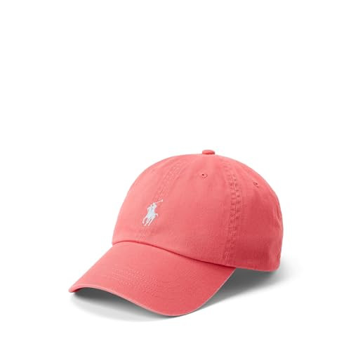 POLO RALPH LAUREN Mens Cotton Chino Ball Cap Pale Red OneSize | Amazon (US)