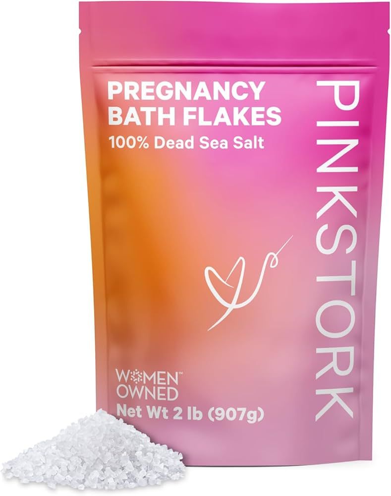 Pink Stork Pregnancy Bath Flakes: Magnesium Bath Salts for Pregnant Women, Dead Sea Salts for Soa... | Amazon (US)
