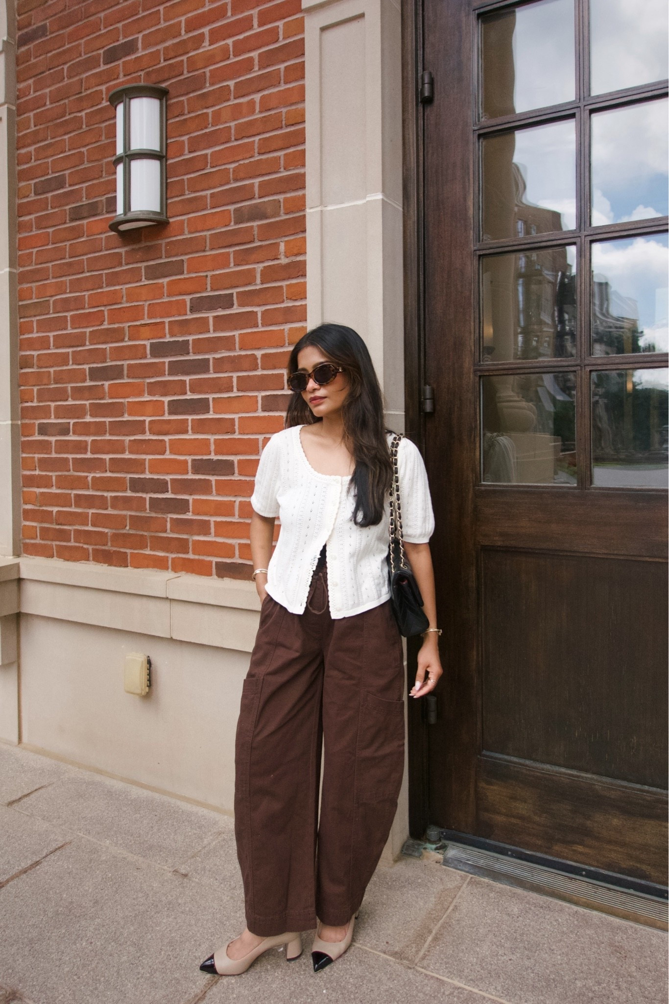 Petite mom pre-fall/summer transition outfit 

Wearing xs in barrel pants (wearing regular length but petite will fit best in length) 

Wearing small in knit cardigan top 

#oldnavy

#LTKootd #LTKmomlife #LTKPetite